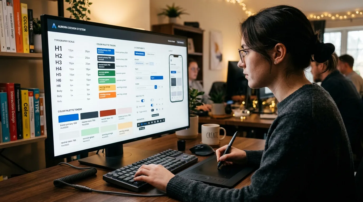 Original editorial illustration for The small details that make an interface feel clear